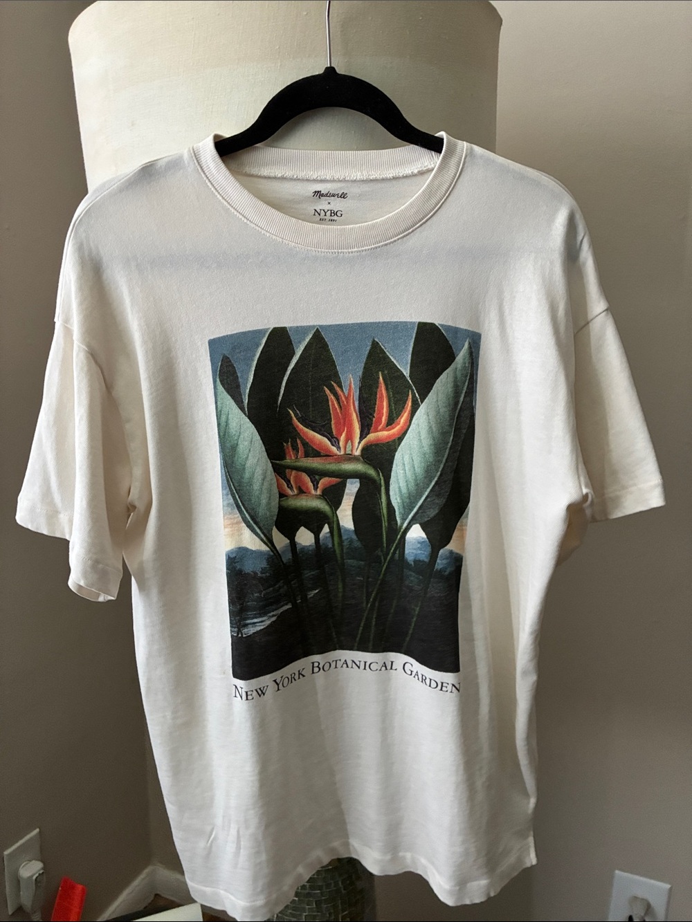 Madewell x NYB Oversized Graphic Tee - Bird of Paradise Design